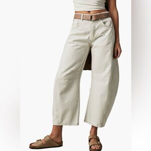 We the Free good luck mid rise barrel leg Jean